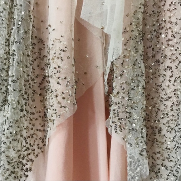 Free People Pink Sequin Tulle Skirt Large - Picture 4 of 5